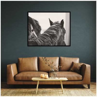 Black Horses by Emiko and Mark Franzen F2 Images Framed Wall Art Print