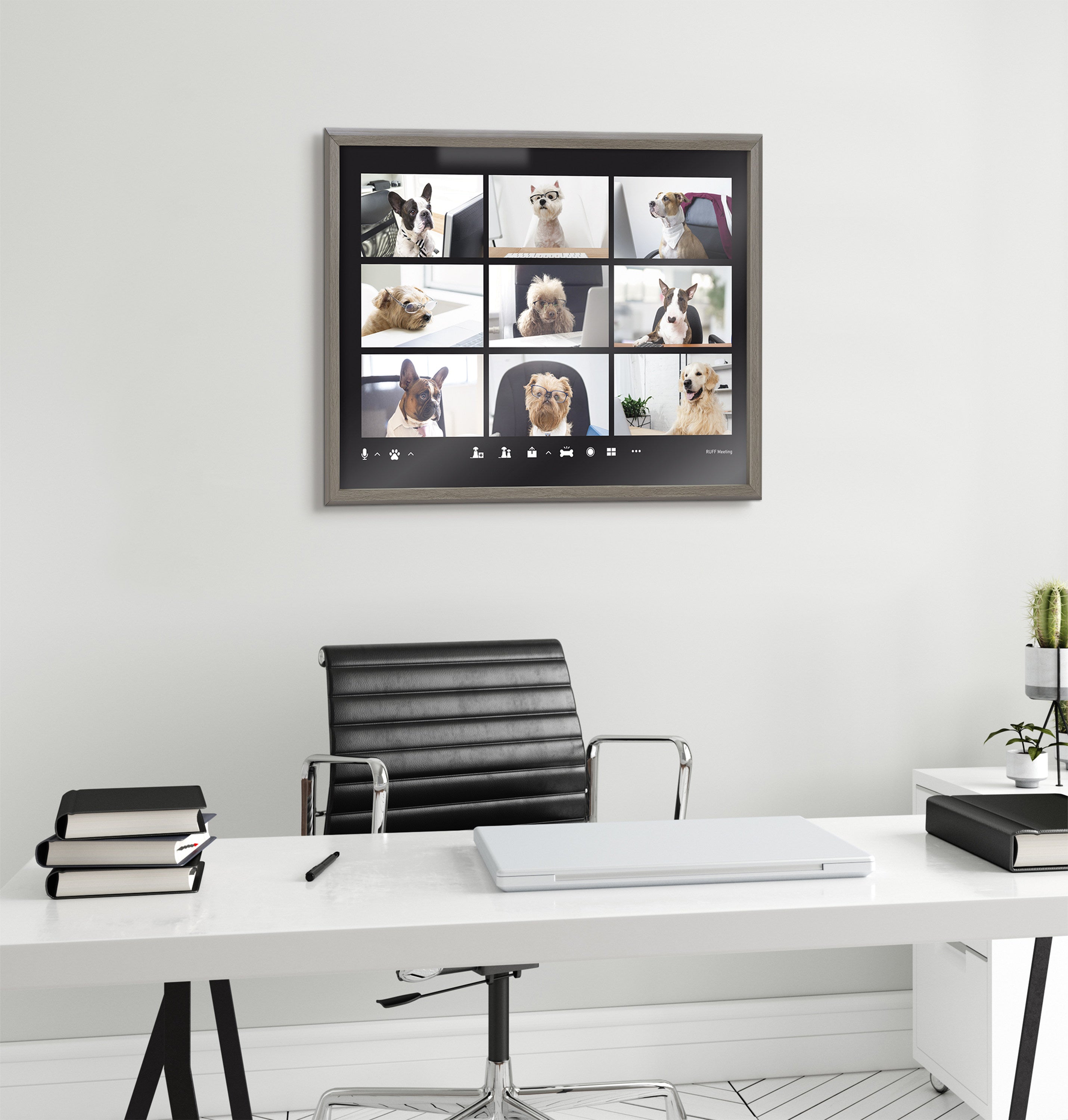 Blake Video Chat Dogs Framed Printed Glass by The Creative Bunch Studio by kateandlaurel - product image 7 for Resin Society
