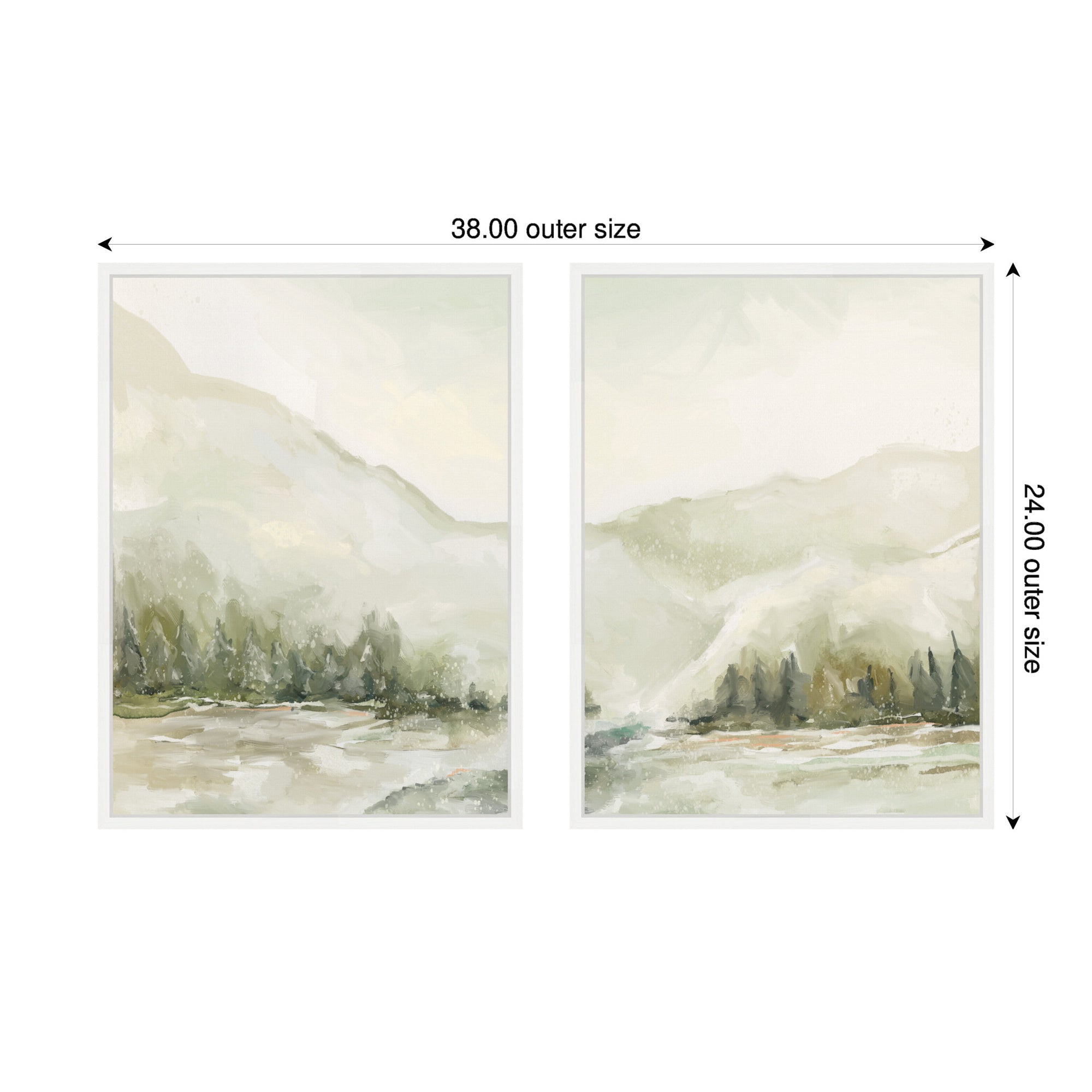 AQ Winter Landscape No.
6 2 Piece Framed Canvas Wall Art Set by Annie Quigley