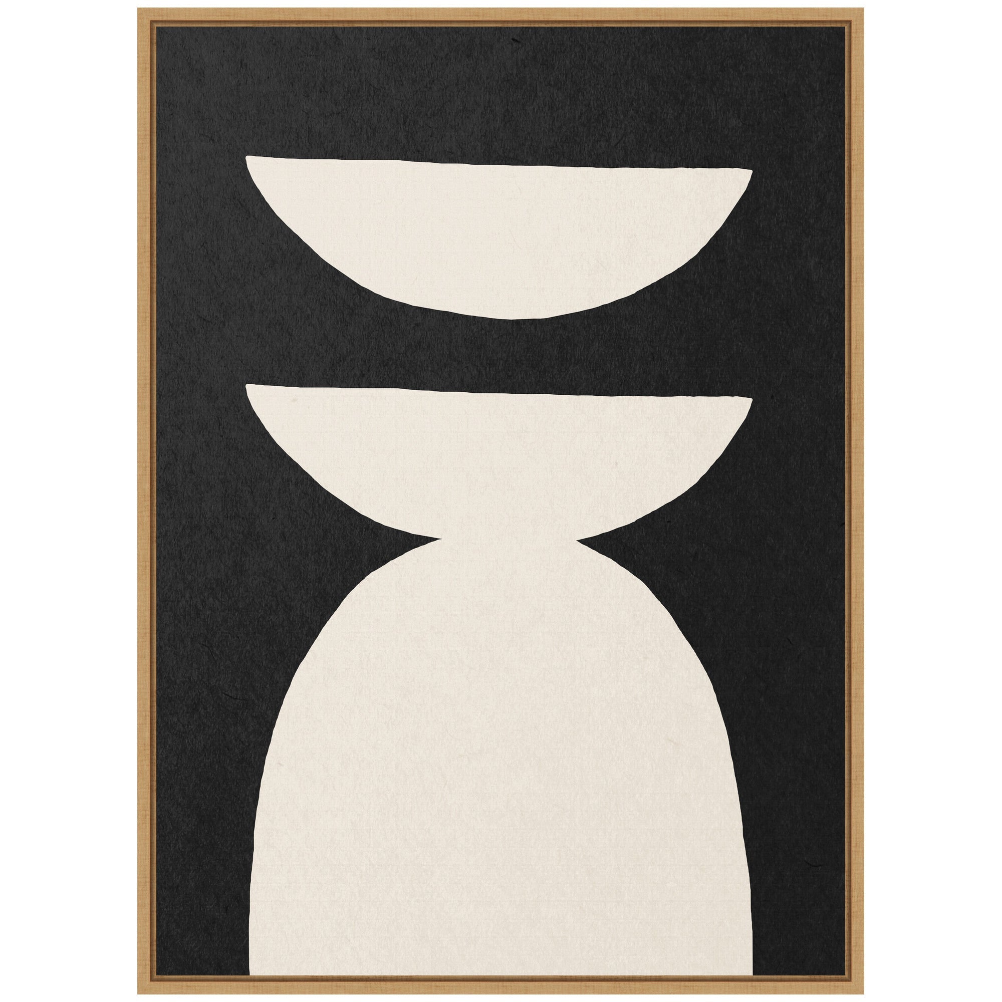 Sylvie White Geometric Abstract Framed Canvas by July Art Prints