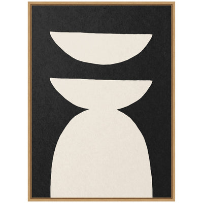 Sylvie White Geometric Abstract Framed Canvas by July Art Prints