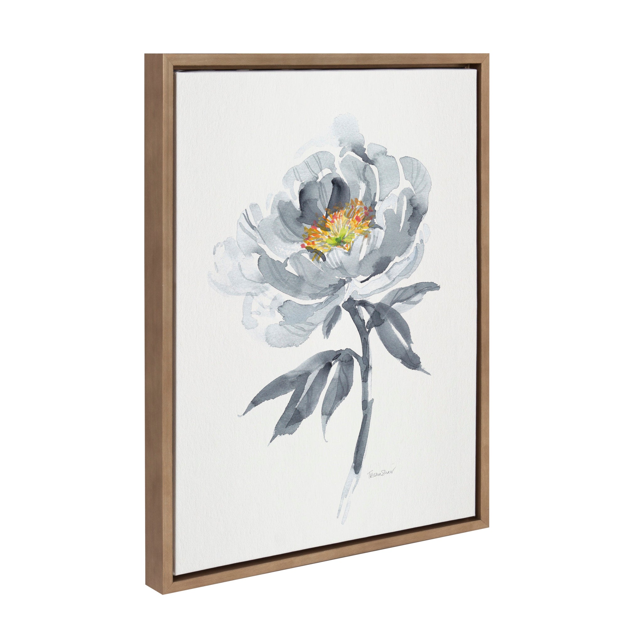 Sylvie Gray Bloom Framed Canvas by kateandlaurel - product image 2 for Resin Society