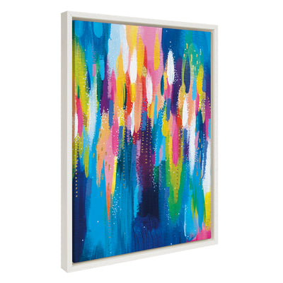 Sylvie EV Bright Brush Strokes 033 Framed Canvas by kateandlaurel - product image 11 for Resin Society