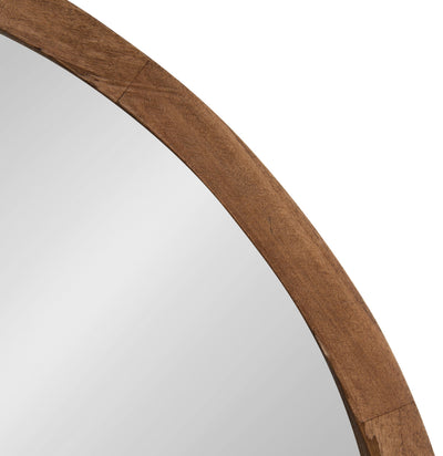 Hutton Round Wood Wall Mirror
