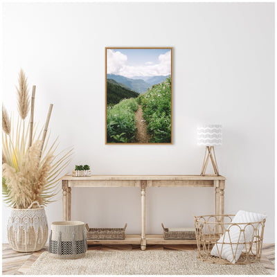 Sylvie Mountain Trail Scenic Landscape Framed Canvas by Patricia Hasz