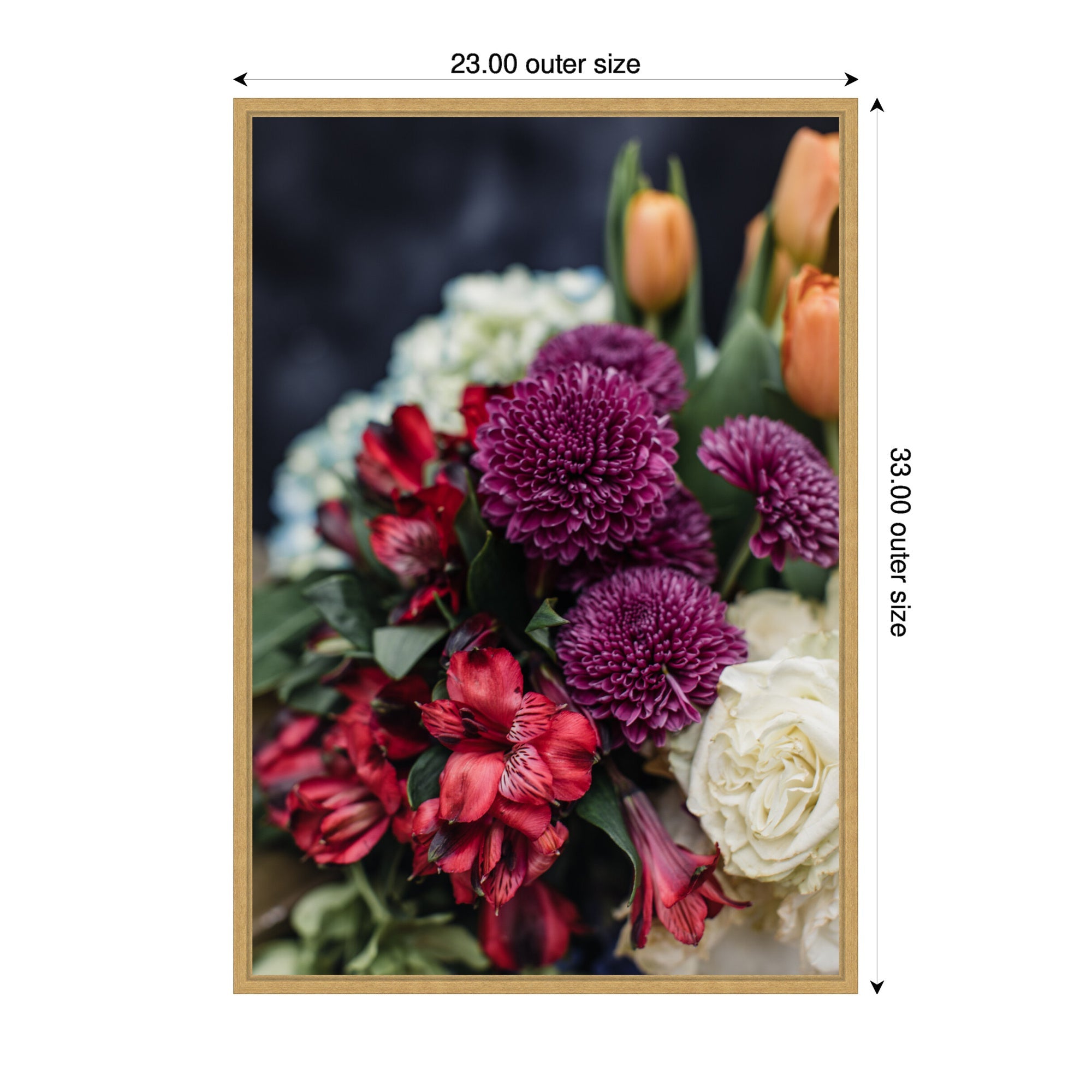 Sylvie Wine Bouquet Framed Canvas by Alicia Abla
