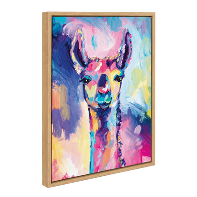Sylvie Lolly The Llama Framed Canvas by Rachel Christopoulos by kateandlaurel - product image 11 for Resin Society