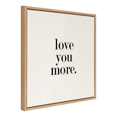 Sylvie Love You More Flinen Framed Canvas by Maggie Price of Hunt and Gather Goods