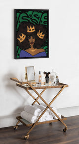 Sylvie Wear Your Crown Framed Canvas by kateandlaurel - product image 13 for Resin Society