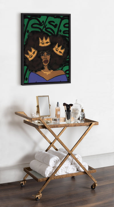 Sylvie Wear Your Crown Framed Canvas by kateandlaurel - product image 13 for Resin Society