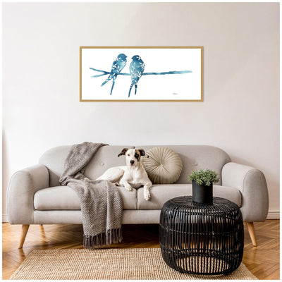 Sylvie Botanical Birds Framed Canvas by Julie Maida
