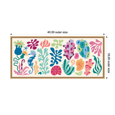Sylvie Fun Colorful Coral Reef Framed Canvas by Rachel Lee
