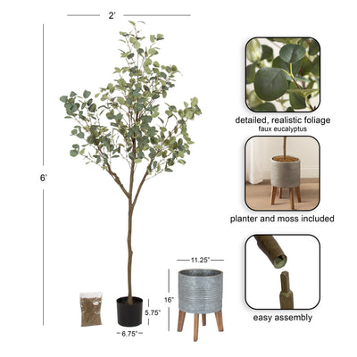 Eudora Faux Eucalyptus Tree - Kate and Laurel