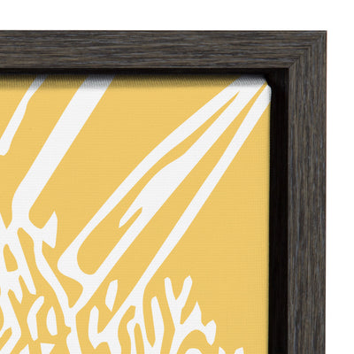 Sylvie Flower in Yellow Framed Canvas by kateandlaurel - product image 3 for Resin Society