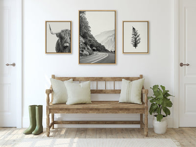 Sylvie Highland Cow and Vintage Botanical Framed Canvas Set by Various by kateandlaurel - product image 6 for Resin Society