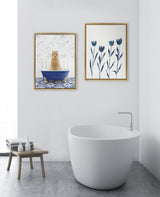 Sylvie Alpaca In Eclectic Blue Bath Framed Canvas by kateandlaurel - product image 11 for Resin Society