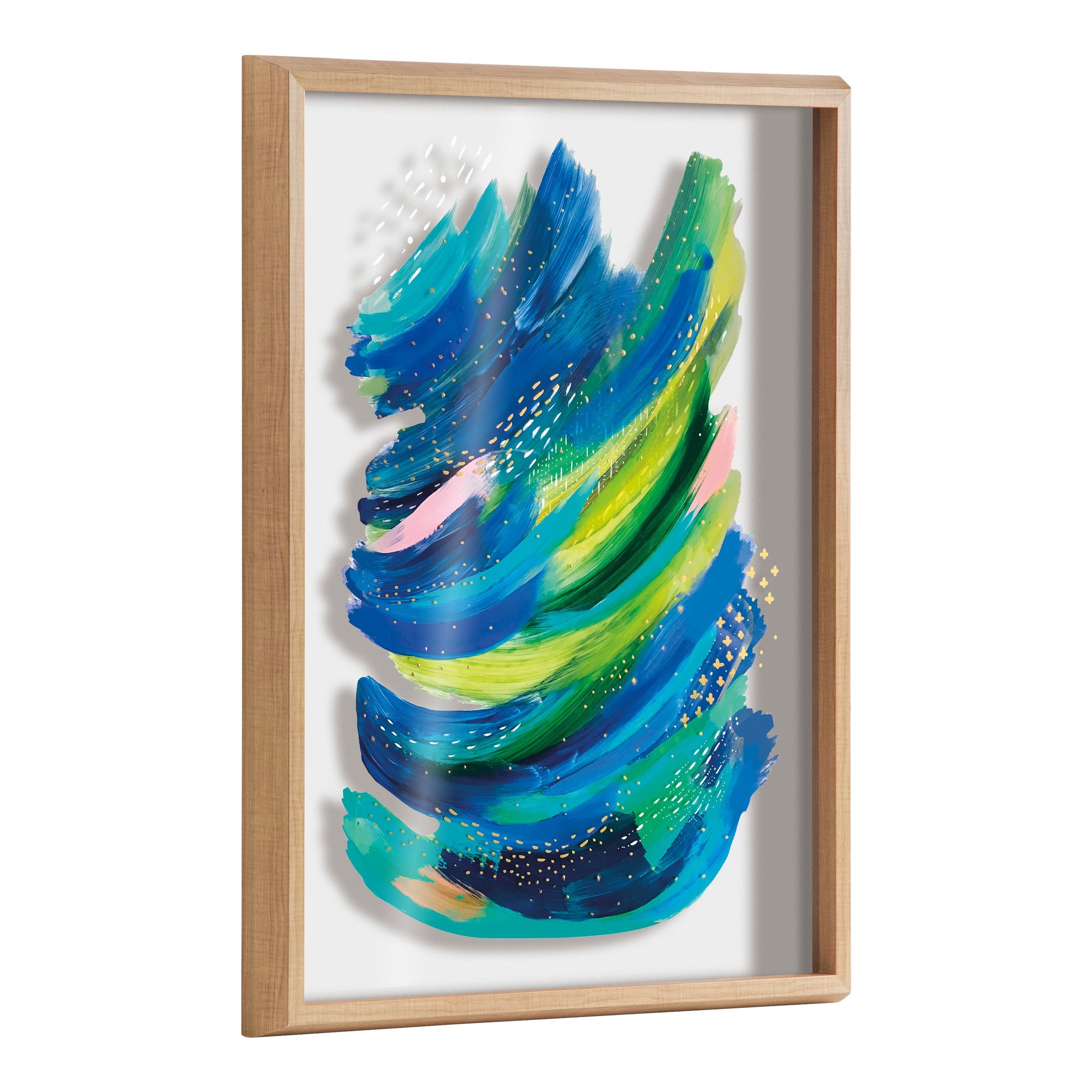 Blake Bright Abstract 2 Framed Printed Glass by kateandlaurel - main product image for Resin Society