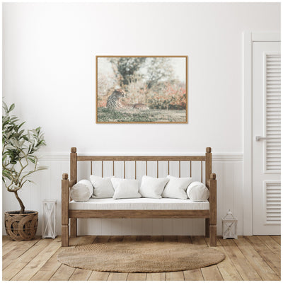 Sylvie Cheetah Glance Framed Canvas by Alicia Abla