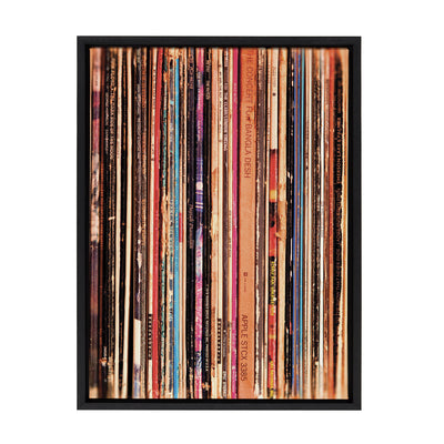 Sylvie Records Framed Canvas by Robert Cadloff of Bomobob