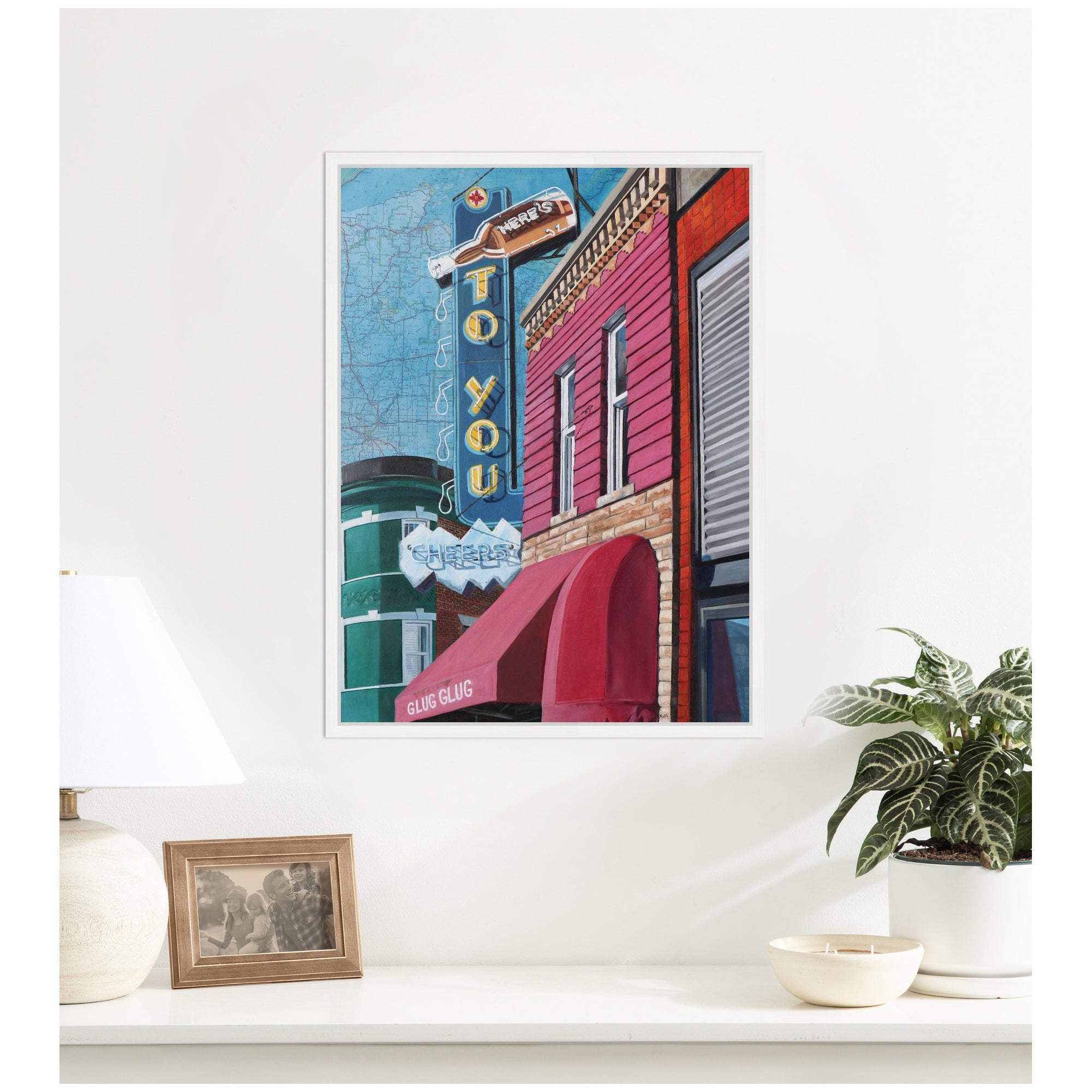 Heres to You by Krista V.
Allenstein Framed Canvas Wall Art Print