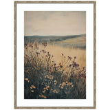 Landscape Wild Flower framed wall art print by Melloi Art Prints showing floral and landscape design