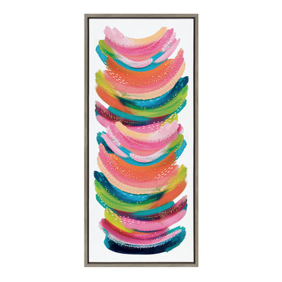 Sylvie Bright Abstract Framed Canvas by kateandlaurel - product image 2 for Resin Society