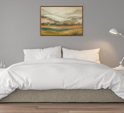 Sylvie Mountainscape Framed Canvas by Annie Quigley