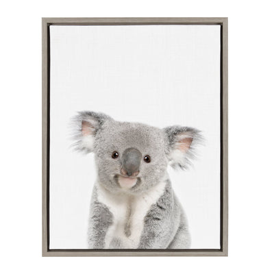 Sylvie Koala Framed Canvas by Amy Peterson Art Studio by kateandlaurel - main product image for Resin Society