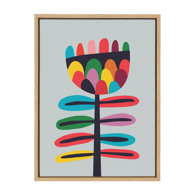 Sylvie Mid Century Modern Wildflower Framed Canvas by kateandlaurel - product image 10 for Resin Society