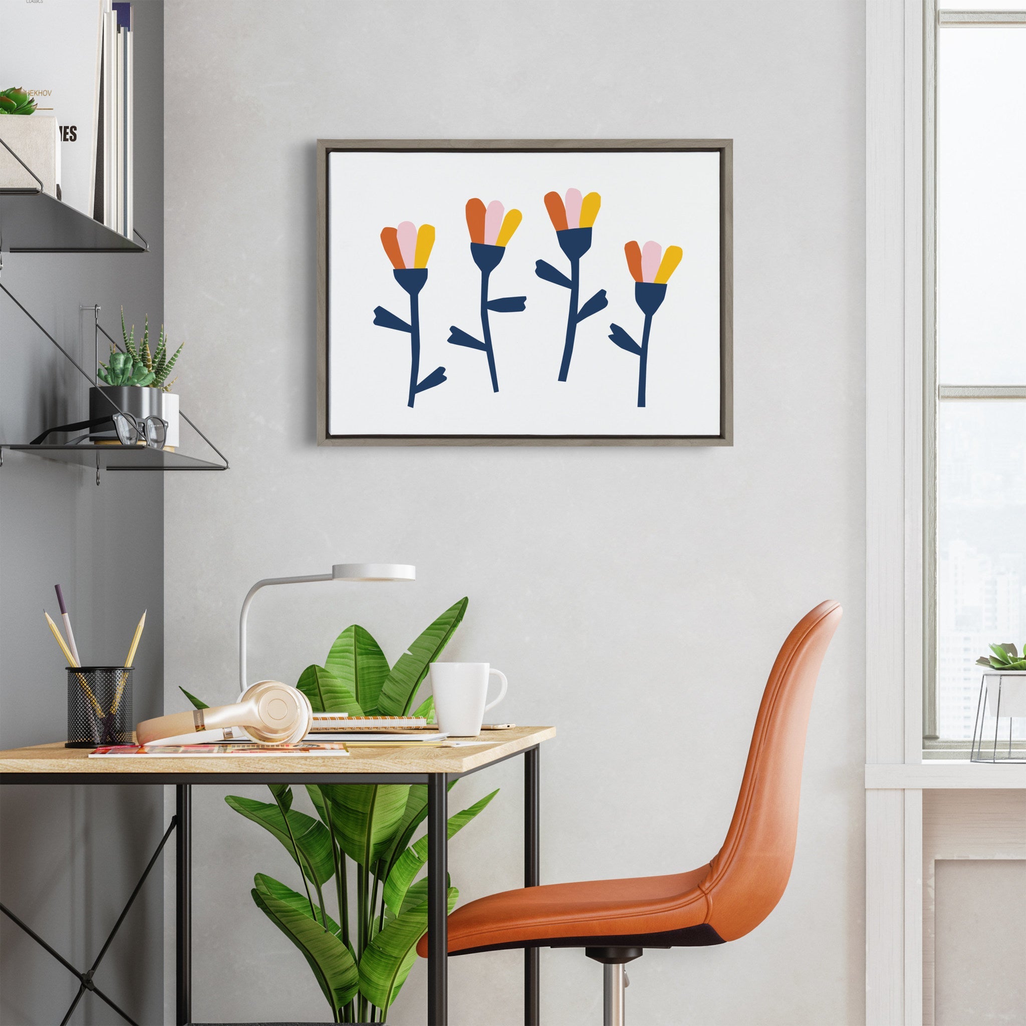 Sylvie Little Bloom Framed Canvas by kateandlaurel - product image 7 for Resin Society