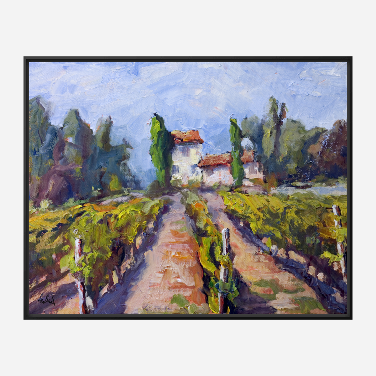 Chablis Vineyard Artist Enhanced Canvas Print by John Beard Collection - product image 5 for Resin Society