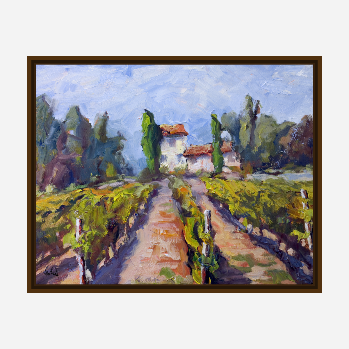 Chablis Vineyard Artist Enhanced Canvas Print by John Beard Collection - product image 7 for Resin Society