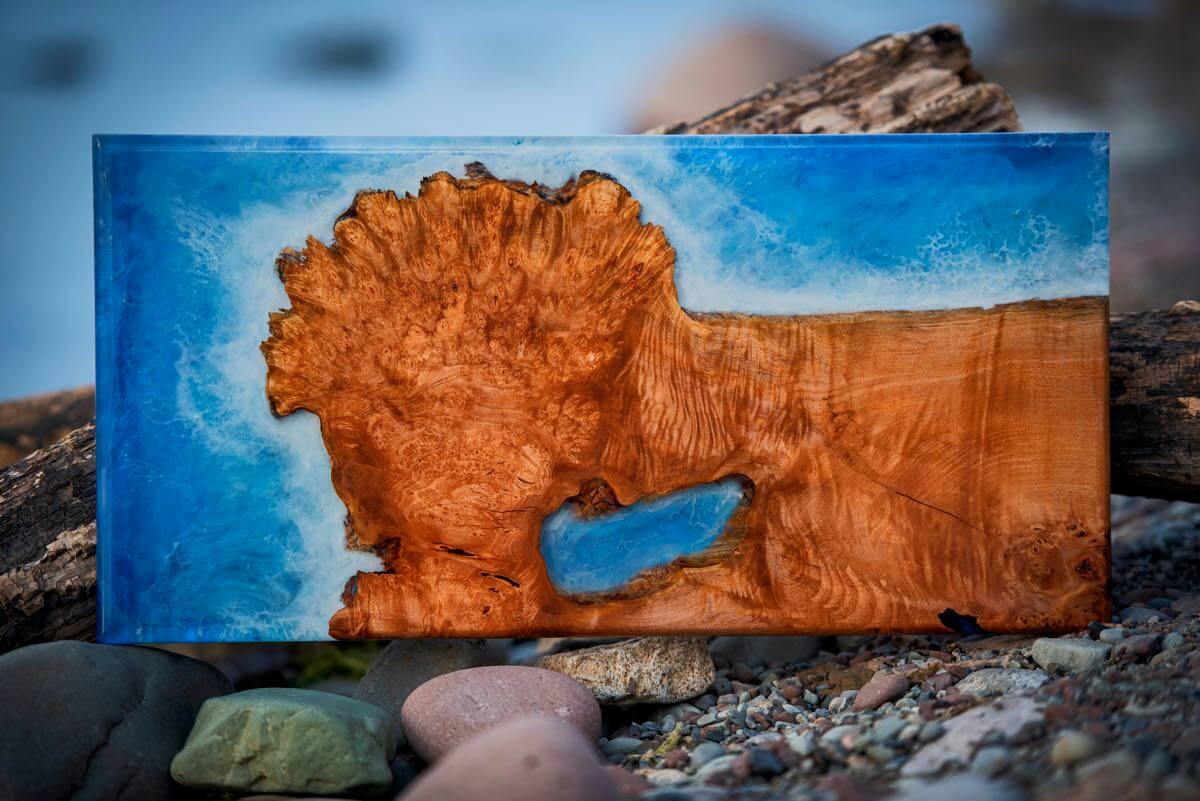 Ocean Epoxy Resin Charcuterie Board