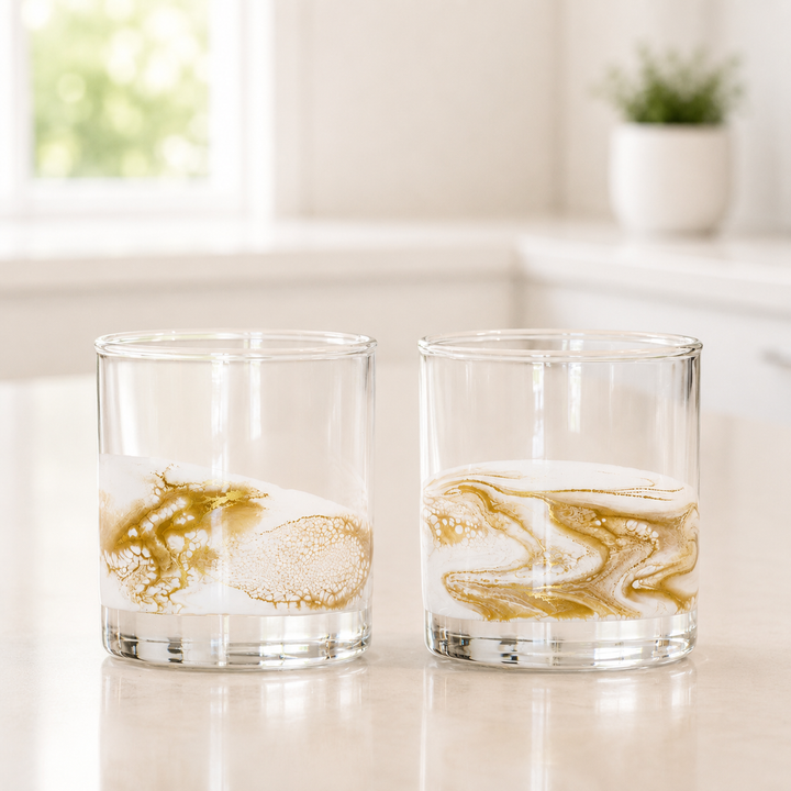 Resin Whisky Glasses — Set of 2