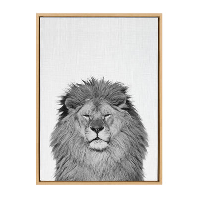 Sylvie Lion Framed Canvas by Simon Te Tai by kateandlaurel - product image 12 for Resin Society