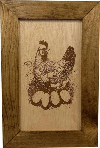 Hidden Gun Safe Chicken and Eggs Farmhouse Scene by Bellewood Designs - product image 2 for Resin Society