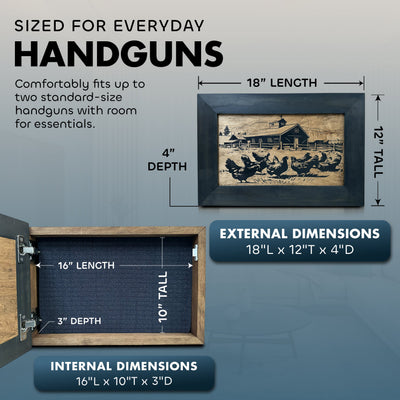 Chicken Farm Hidden Gun Safe by Bellewood Designs - product image 6 for Resin Society