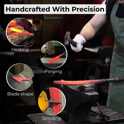 Sharky Forged Steel Tools hand-forged chip carving knife with ash wood handle