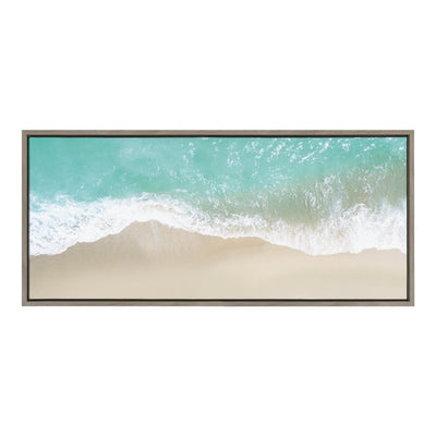 Sylvie Ocean Beach Fantasy Framed Canvas by The Creative Bunch Studio by kateandlaurel - main product image for Resin Society