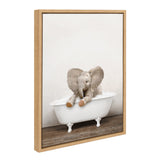 Sylvie Baby Elephant No 6 in Rustic Bath Framed Canvas by kateandlaurel - product image 19 for Resin Society