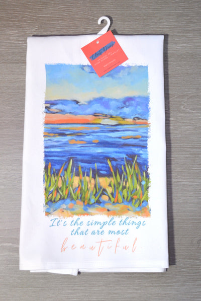 Dish Towel - "Beach Sunset Kitchen Towel" detail image - Resin Society