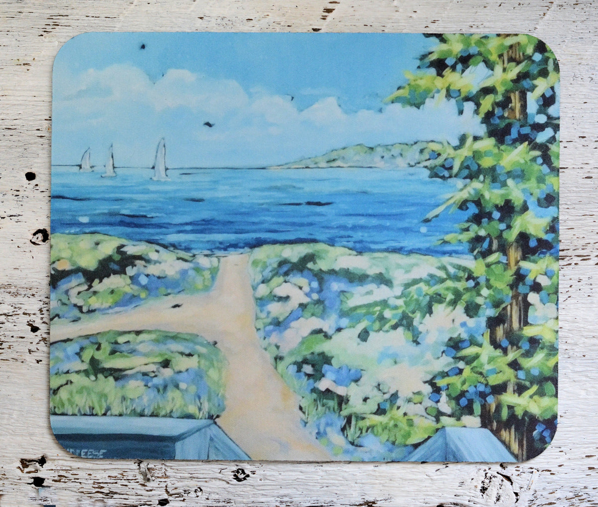 Mousepad: Beach Path. by Dreese Fine Art - Resin Society