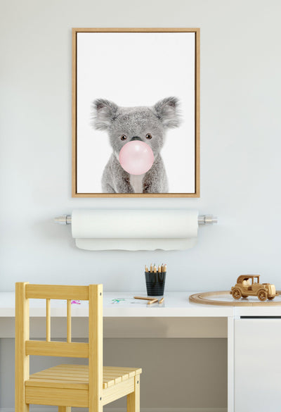 Sylvie Bubble Gum Koala Framed Canvas by Amy Peterson Art Studio by kateandlaurel - product image 16 for Resin Society