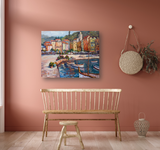 Cinque Terre Enhanced Canvas Print by John Beard Collection - product image 2 for Resin Society