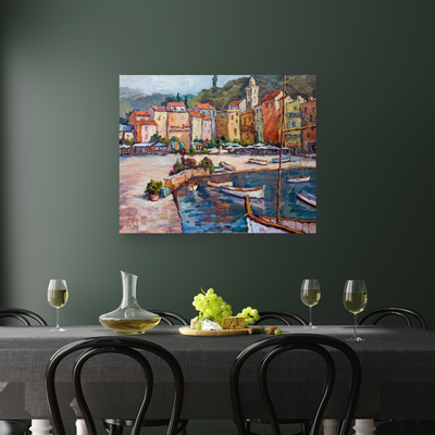 Cinque Terre Enhanced Canvas Print by John Beard Collection - product image 4 for Resin Society