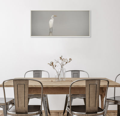 Sylvie Great White Egret Framed Canvas by kateandlaurel - product image 17 for Resin Society
