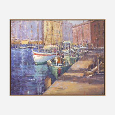 City Harbor Artist Enhanced Canvas Print by John Beard Collection - product image 7 for Resin Society