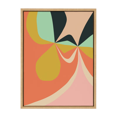 Sylvie Retro Floral 4 Framed Canvas by Alicia Bock