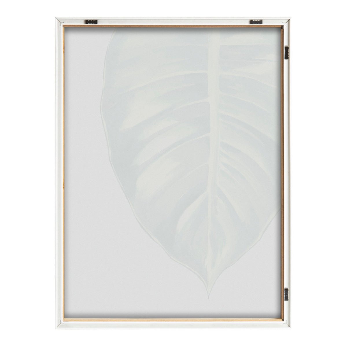 Blake Large Leaf Greener Hue Neutral Framed Printed Glass by kateandlaurel - product image 4 for Resin Society
