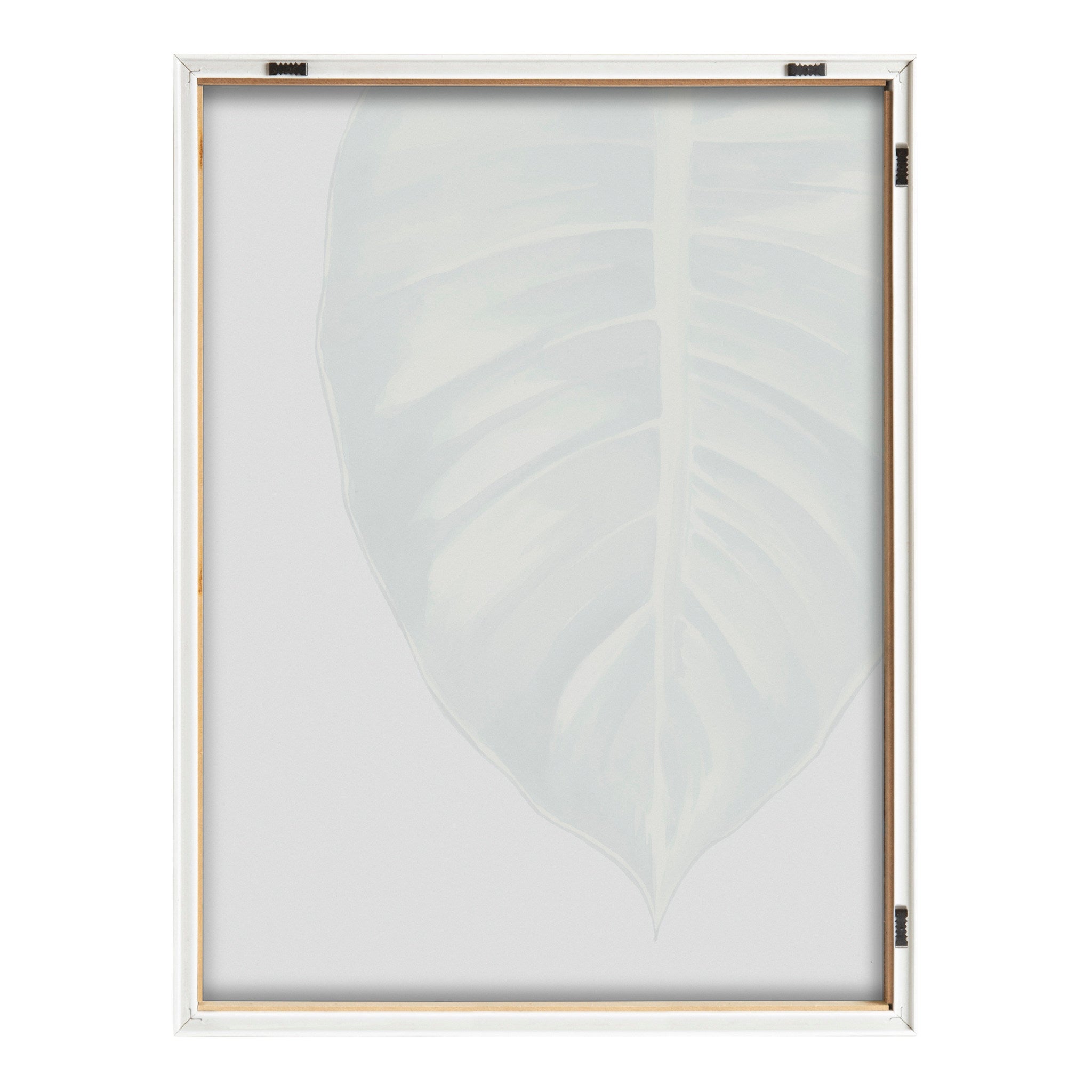 Blake Large Leaf Greener Hue Neutral Framed Printed Glass by kateandlaurel - product image 4 for Resin Society